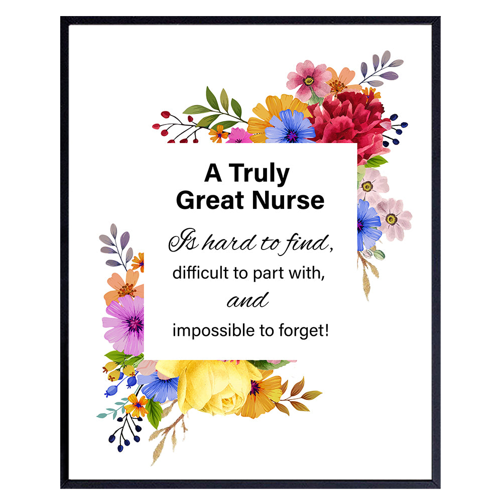 Nurse Wall Art Decor - Appreciation Gift for Registered or ER Nurse Practitioner, RN, Physicians Assistant, Nurses Aid - Medical Office, Hospital, Nursing Home, Assisted Living Decor - 8x10 UNFRAMED