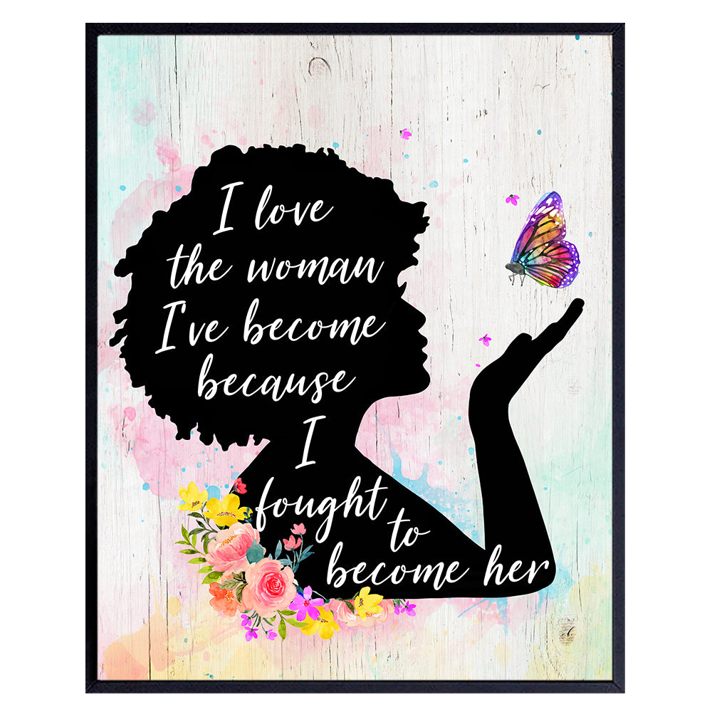 Motivational poster 8x10 - Black Girl Magic Wall Art - Black Wall Art - African Americans Wall Art - Black women Wall Art - Afro Wall Art &amp; Decor - Inspirational Positive Quotes Wall Decor - UNFRAMED