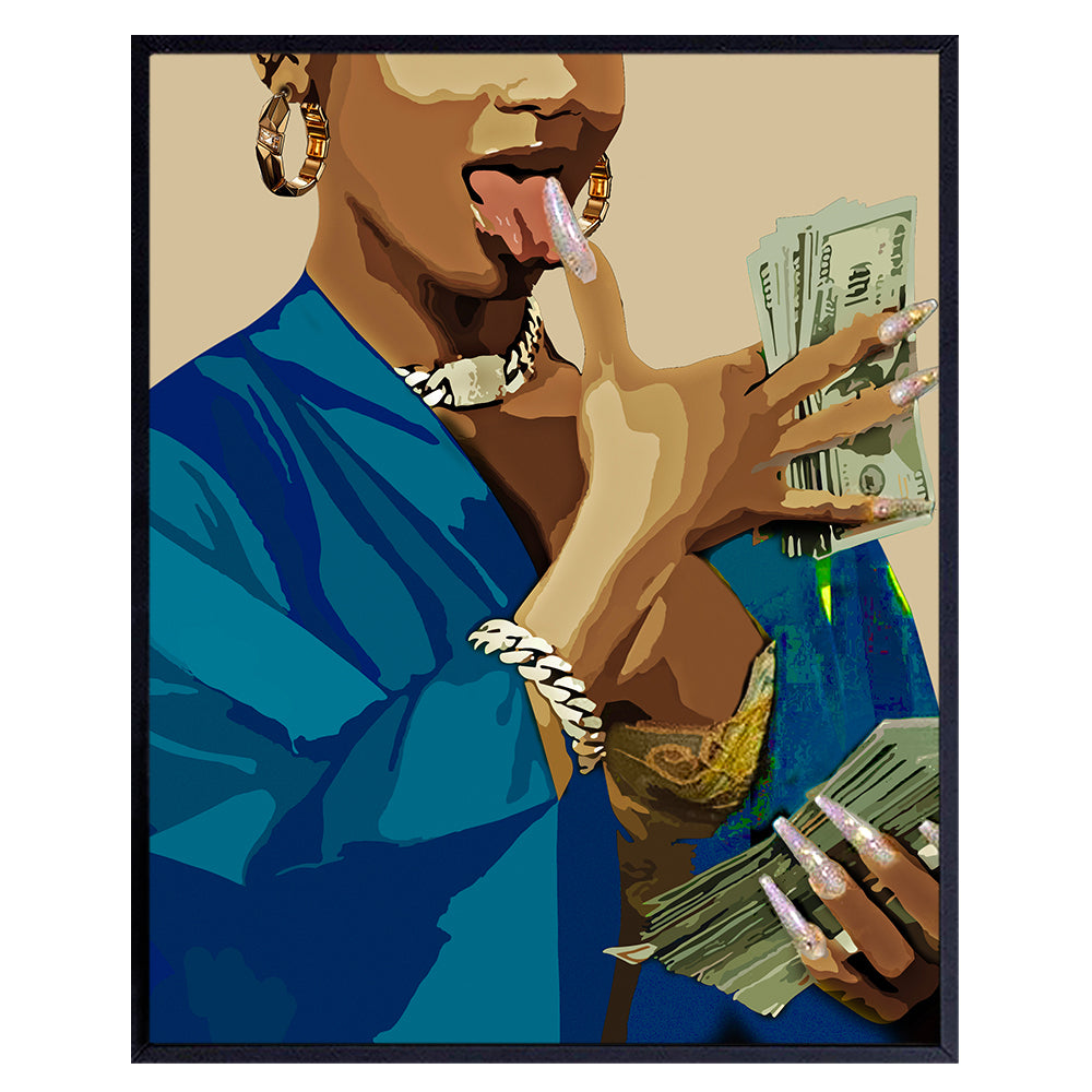 Cool Chic Motivational Wall Art - Home Office Wall Decor - African American Art - Boss lady - Black women, Woman, Black Girl Motivational poster - African American Wall Art &amp; Decor - Success Wall Art
