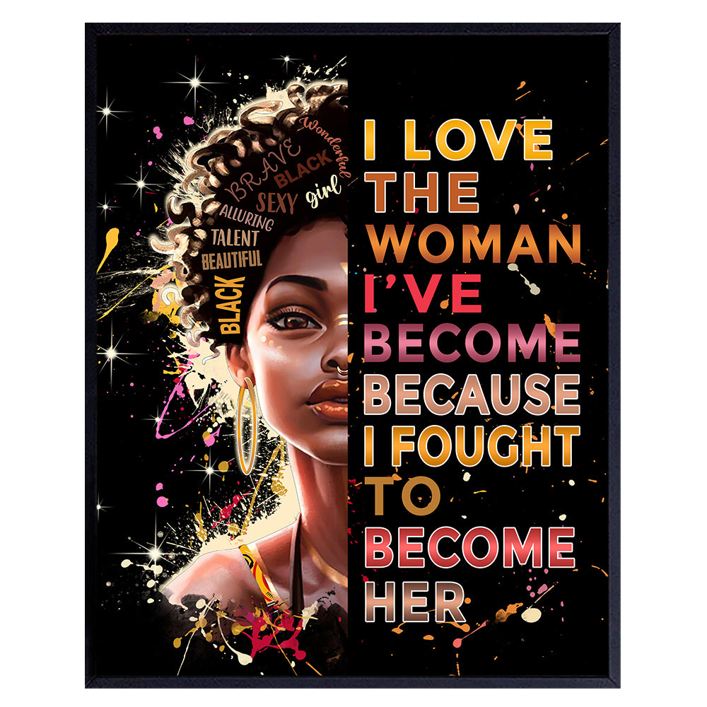 African Americans Motivational poster - Black women Inspirational Quotes Wall Art- Motivation Saying Quotation - Afro Black pride Wall Art &amp; Decor - Women&