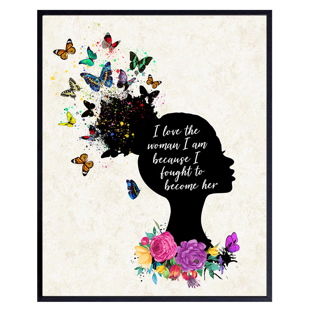 African Americans Wall Art - Black Art - Black Girl Magic - Black Woman Wall Art - Black women Wall Art &amp; Decor - Afro Afrocentric Wall Art - Positive Saying - Motivational poster 8x10 UNFRAMED
