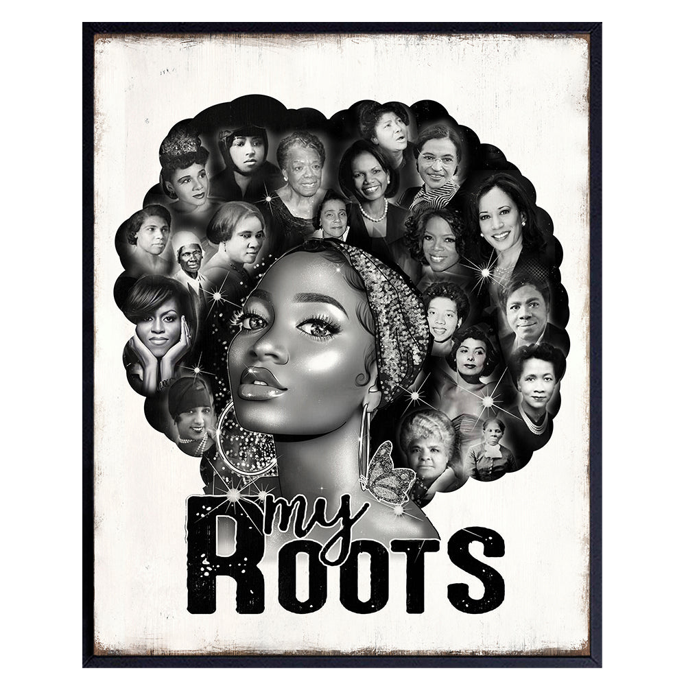Black Art - African American Art - Black women famous African Americans - Black pride Classroom Decorations - Black History Month Poster - Afro Black Culture Wall Art &amp; Decor - Black Girl Magic 8x10