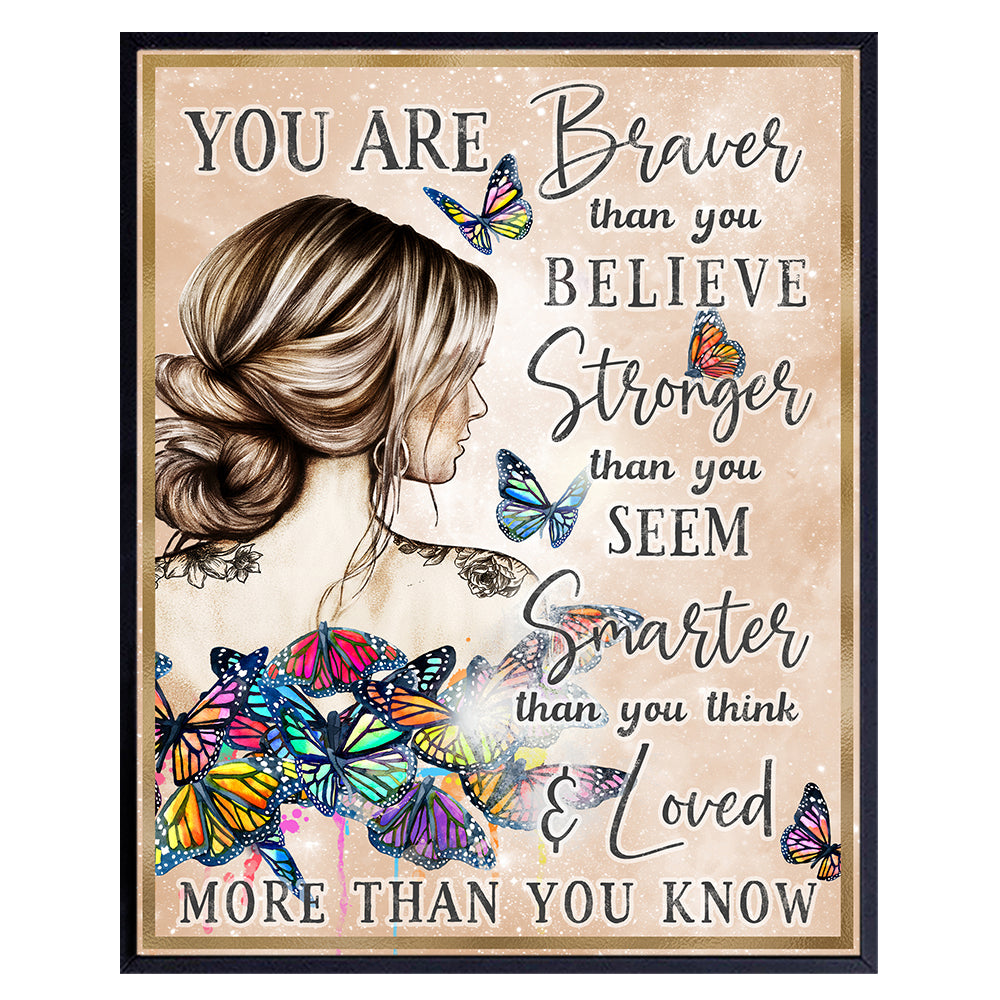 Positive Quotes Wall Decor - Boho-chic Home Decor for Bedroom Living room Home Office - Motivational poster for Woman Girl - Boho Wall Art &amp; Decor - Inspirational Wall Decor - Motivational Wall Art