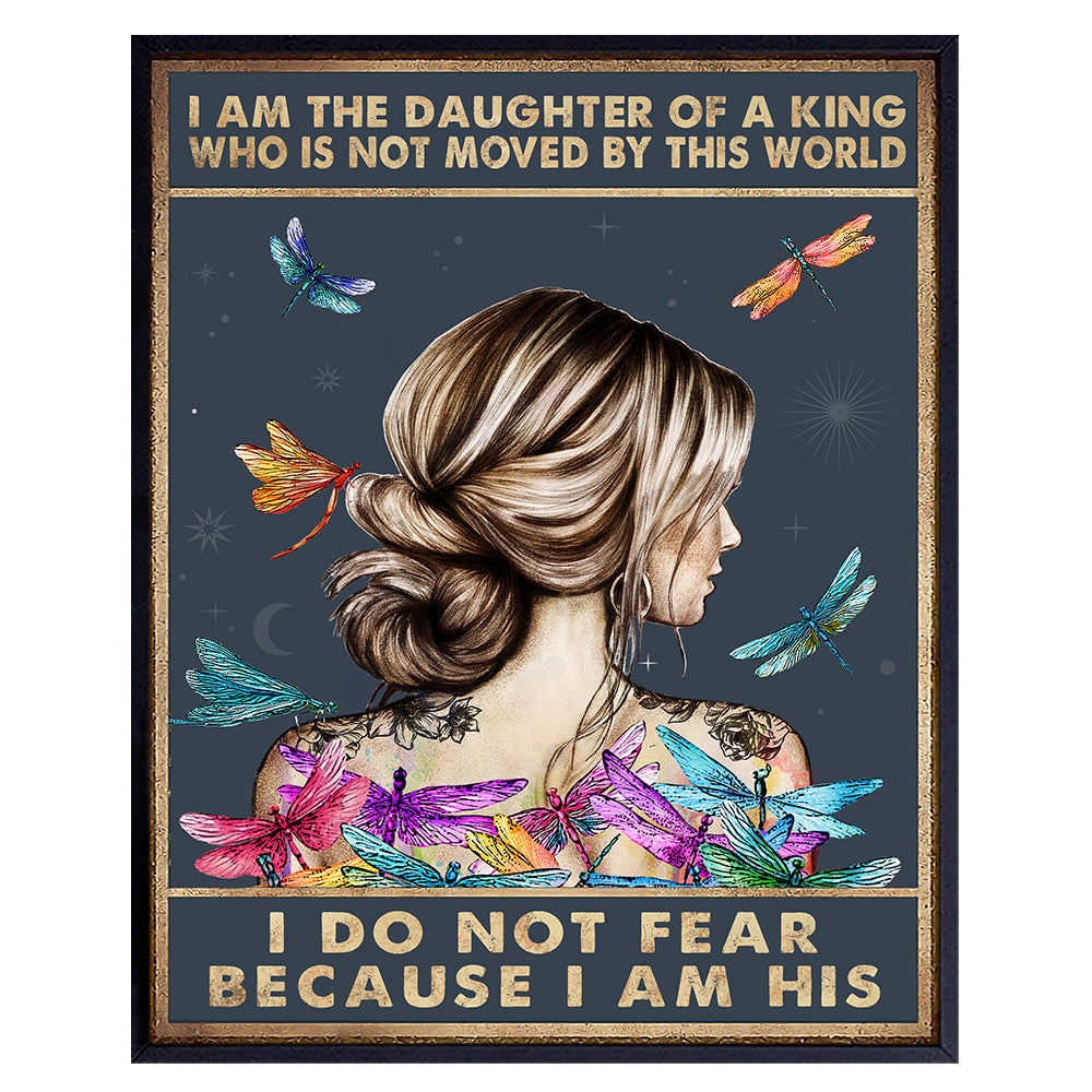 Religious Wall Decor - Inspirational Encouragement Gifts for Women - Positive Quotes - Spiritual Bible Verse Wall Art - Christian Scripture Print - God Wall Decorations for Girls Bedroom, Teens Room