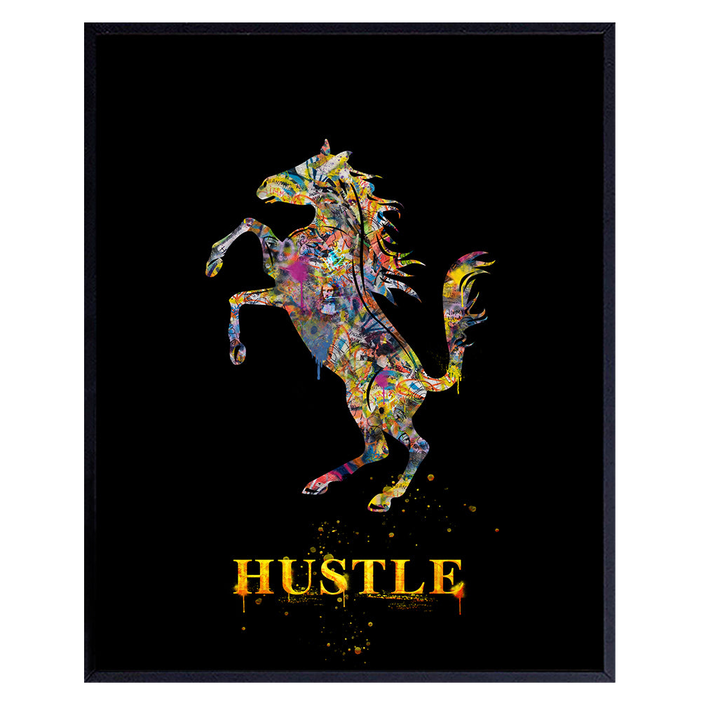 Ferrari Motivational Wall Art - Home or Office Decor Poster, Print - Unique Room Decorations or Gift for Entrepreneurs, Team Leaders, Managers - 8x10 Photo Unframed