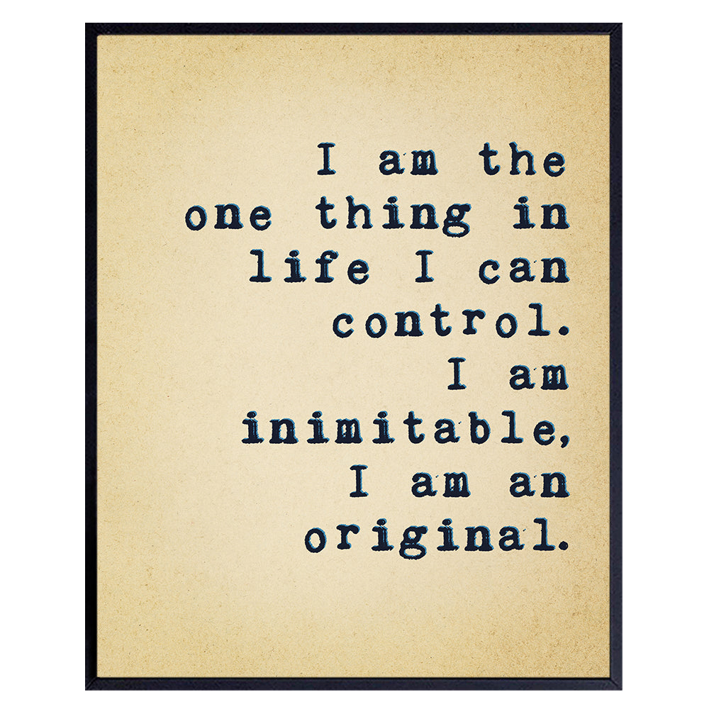 Control Quote - Inspirational Wall Art Room Decor - Motivational Home Decoration Poster Print for Bedroom, Office, Living Room - Gift for History Fans - 8x10