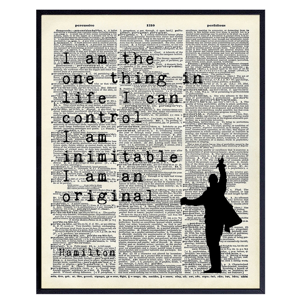 Hamilton Musical Motivational Merchandise - Hamilton Gifts - 8x10 Hamilton Lyrics Wall Decor Poster Set - Lin Manuel Miranda Inspirational Quotes Wall Art - Bedroom, Office, Living Room Decoration