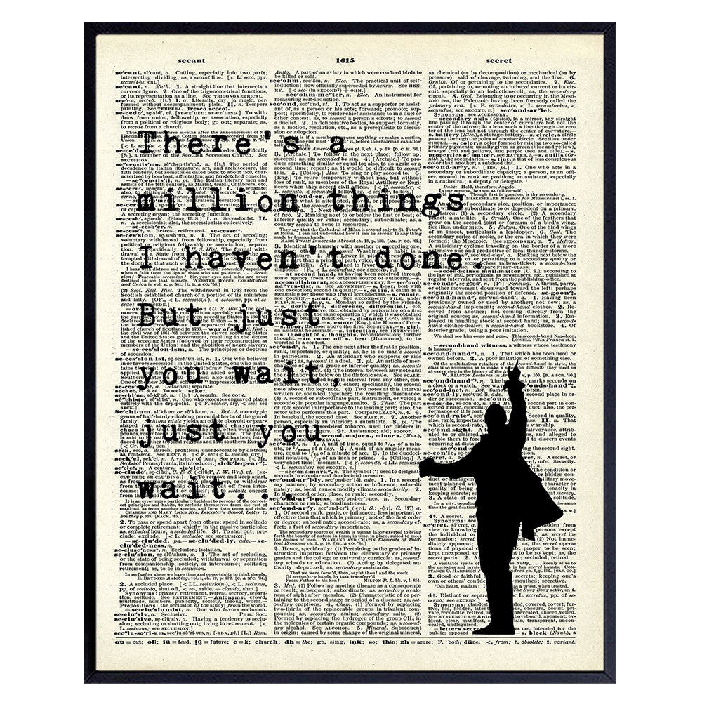 Lyrics Motivational Wall Decor Print - Patriotic Poster -Gifts for Fans - Quotes - Musical Merchandise - Inspirational Wall Art Decor - 8x10 Unframed