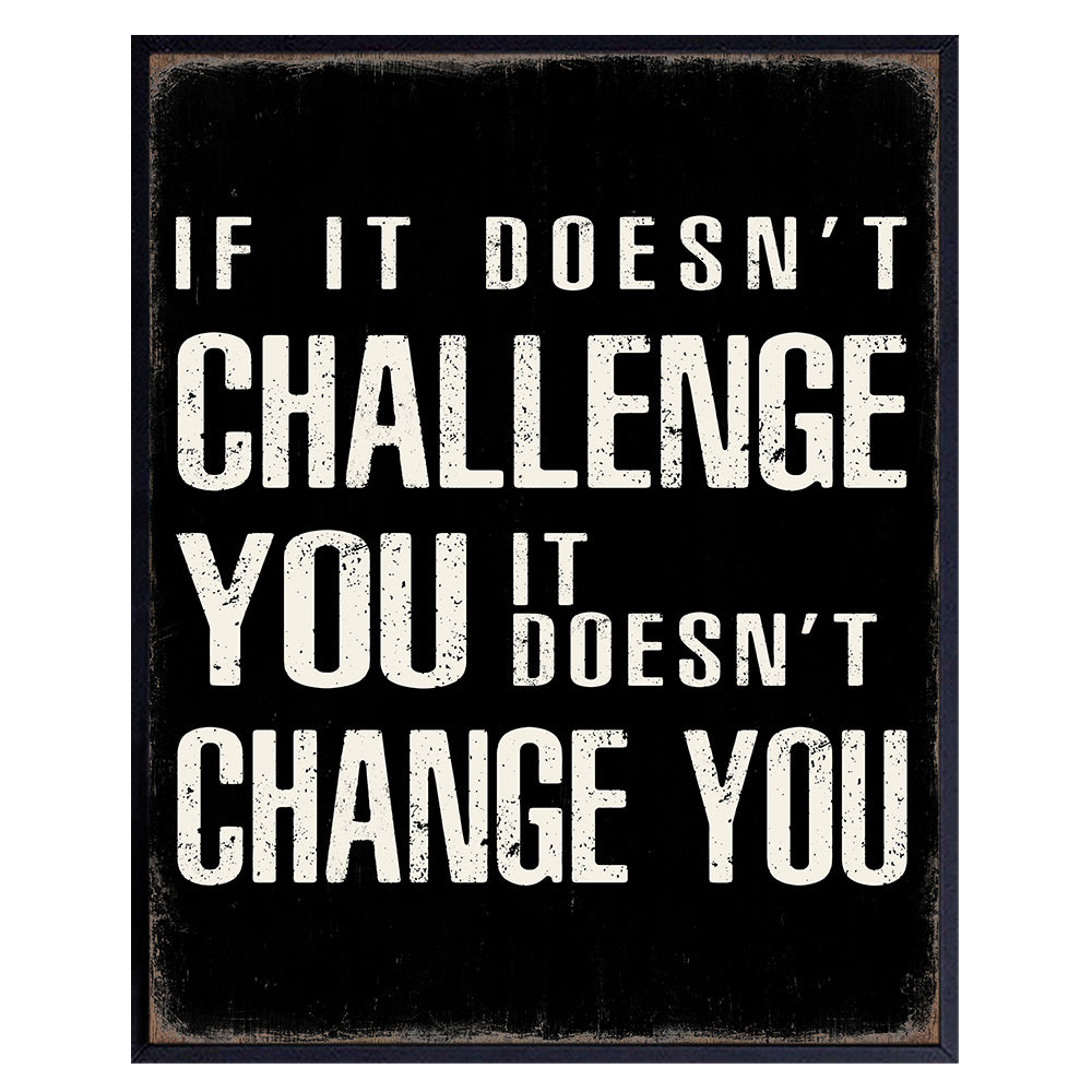 Motivational Wall Art &amp; Decor - Gym Wall Decor - Inspirational Quotes Wall Art - Black Motivation Inspiration Positive Quotes Wall Decor - Man Cave - Office Wall Art for Men - Yellowbird Art &amp; Design
