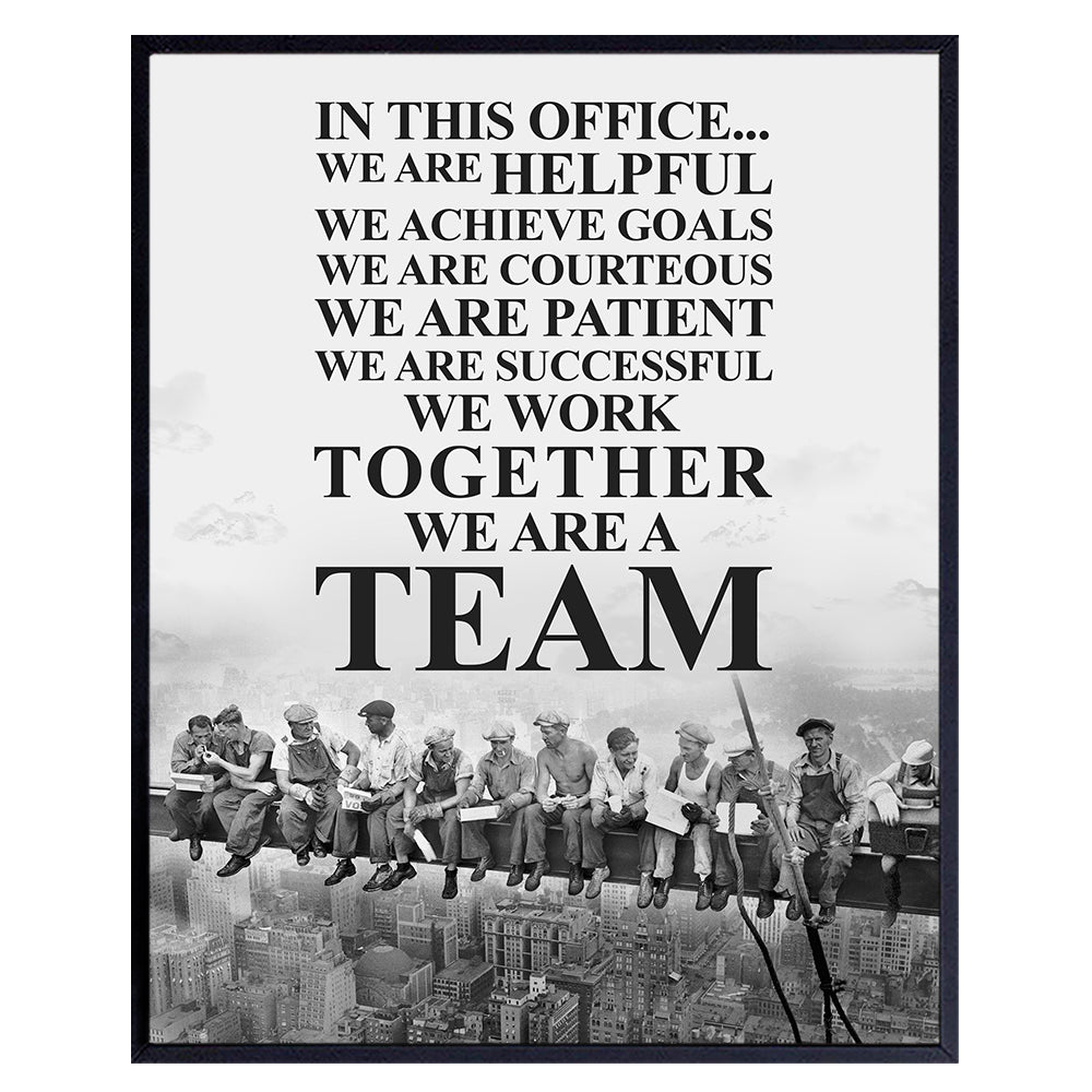 Teamwork Motivational Quote, Office Decor - 8x10 Vintage Photo, Inspirational Poster - Unique Unframed Leadership Picture - Gift for Team Leaders, Managers, Boss - Corporate Wall Art Decoration Poster