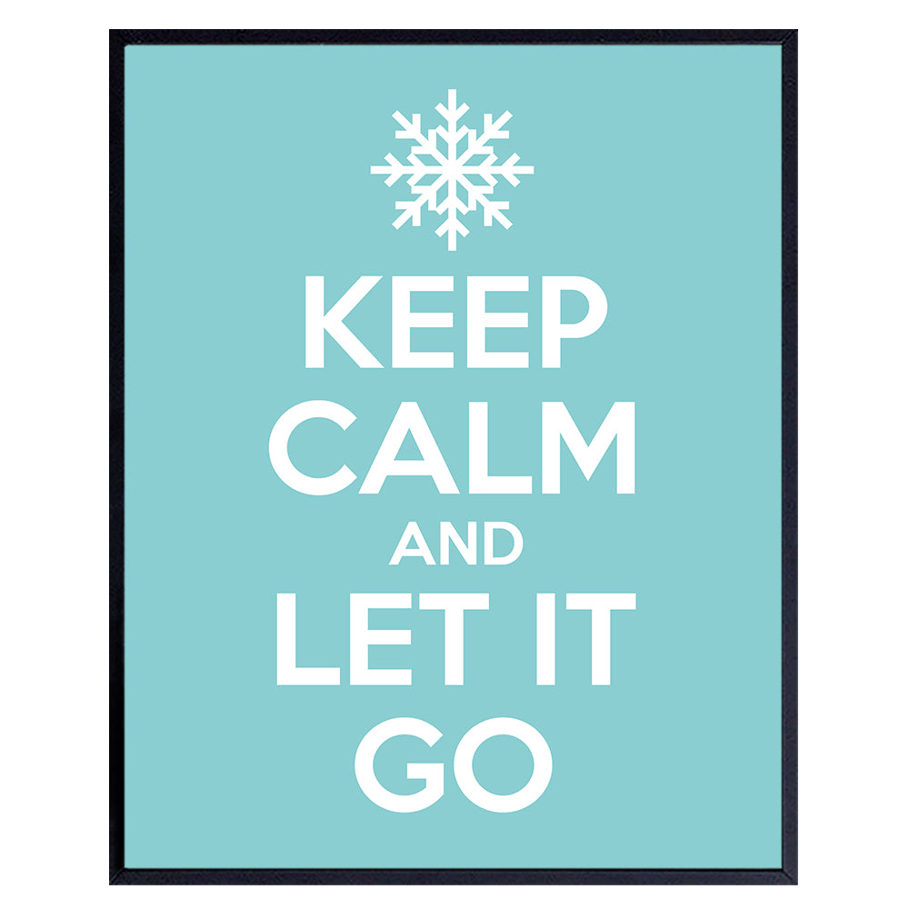 Keep Calm Wall Decor - Inspirational Quote Wall Decor, Decoration for Girl Bedroom, Office, Living Room - Gift for World Fans, Women- Motivational Wall Art 8x10 print