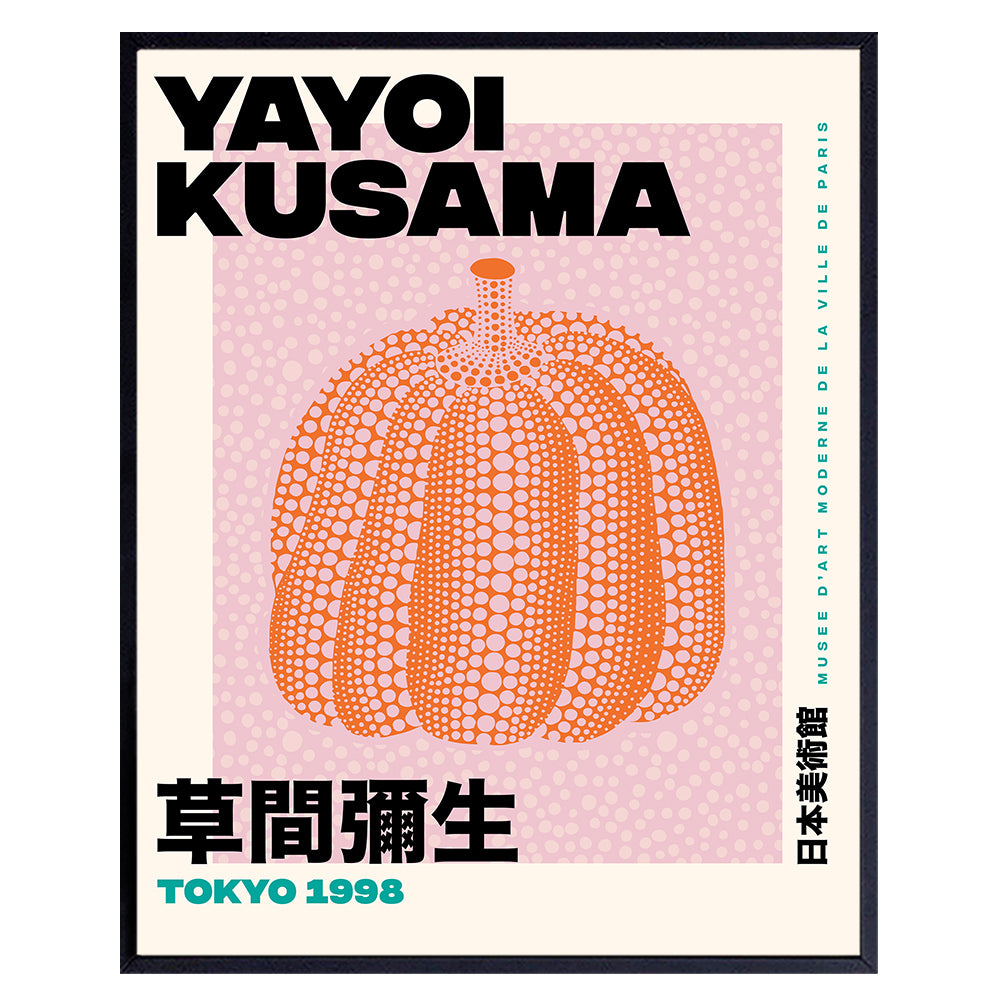 Yayoi Kusama Wall Art &amp; Decor - Gallery Wall Art - Modern Wall Art - Contemporary Wall Art - Museum Poster - Pumpkin Picture Print - Living Room, Bedroom - Women, Men, Housewarming Gift -8x10 Unframed