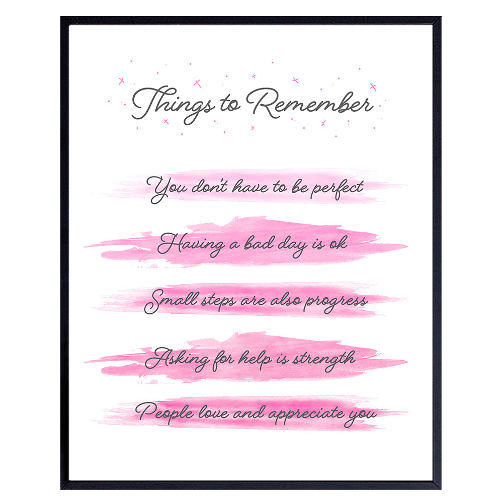 Inspiration Wall Art - Motivation Positive Affirmations Quotes Wall Art &amp; Decor - Empowerment Self Improvement Motivational Sayings - Encouragement Gifts Empowered Women Motivational poster