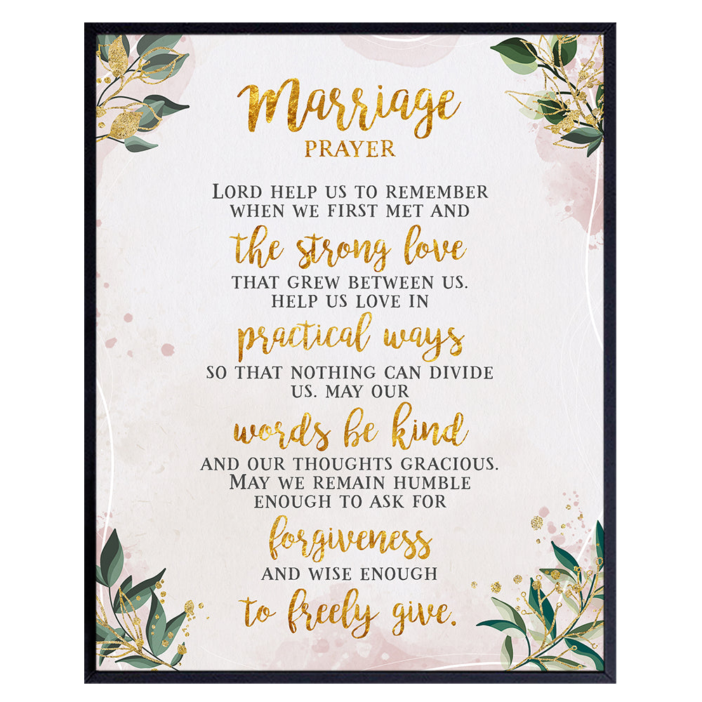 Marriage Quote - Love Wall Decor, Wall Art, Romantic Decorations - 8x10 Poster Print - Anniversary Gift, Wedding or Engagement Gift for Couples, Her, Him - Sentimental Gift
