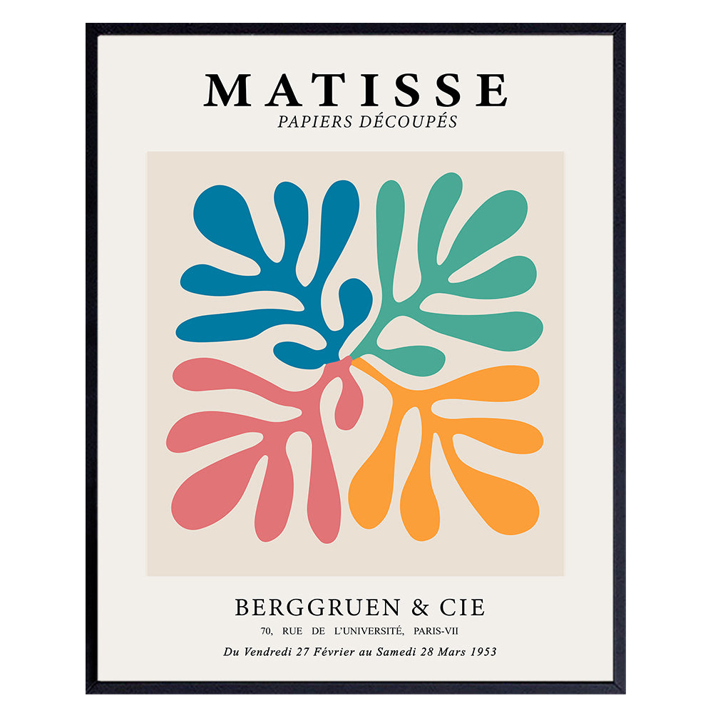 Matisse Poster - 8x10 Matisse Print - Matisse Wall Art - Aesthetic Pictures - Abstract Art - Minimalist Wall Art - Gallery Wall Art - Mid Century Modern Wall Decor - Museum Poster - Henri Matisse