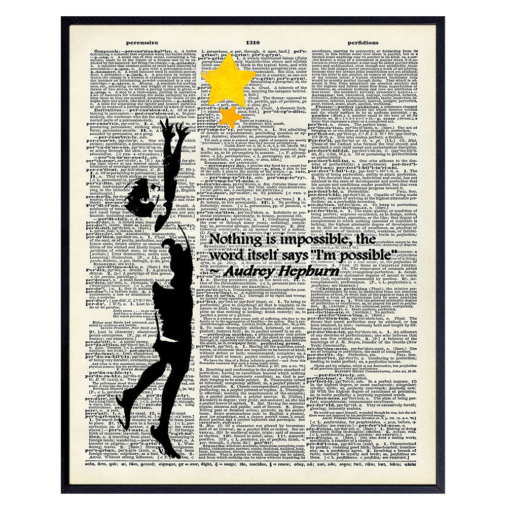 Inspirational Audrey Hepburn Quote Graffiti Wall Art Print - Motivational Street Art Photo Poster - Modern Contemporary Apartment, Home and Office Decor - Room Decorations and Gift for Entrepreneur