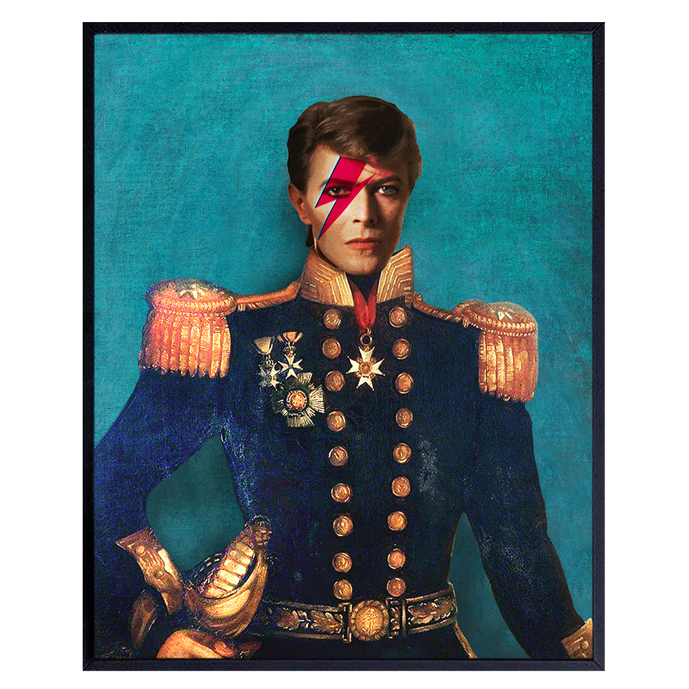 David Bowie Poster, Vintage Retro Pop Art Wall Art, Home Decor - Ziggy Stardust Art Print - Unique Room Decorations for Living Room, Bedroom, Dining Room - Gift for Modern Art, 80&