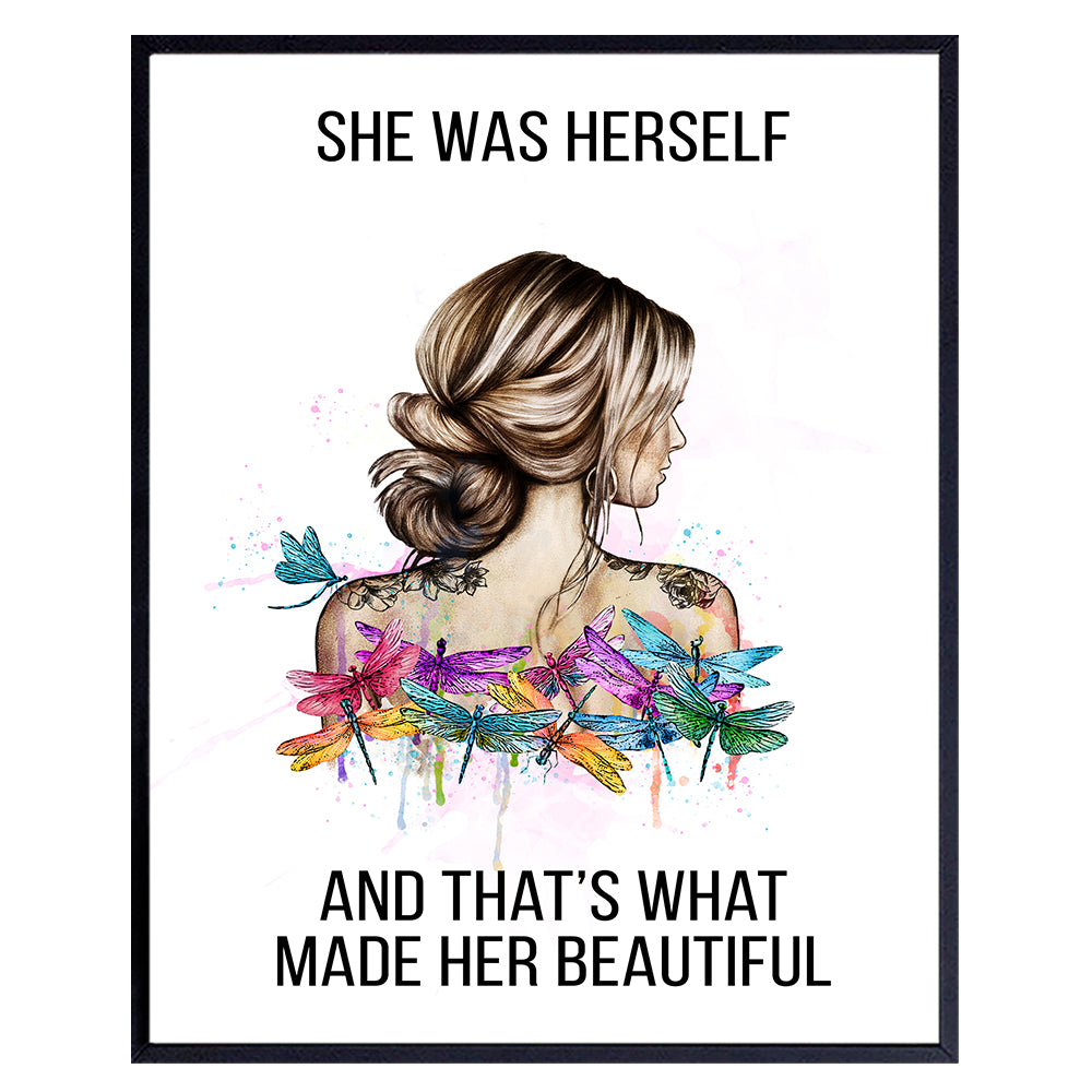 Inspirational Wall Decor for Women - Positive Quotes Wall Art - Boho-chic Wall Art - Motivational poster - Motivational Quotes Wall Decor - Encouraging Wall Art - Yellowbird Art &amp; Design - Dragonfly