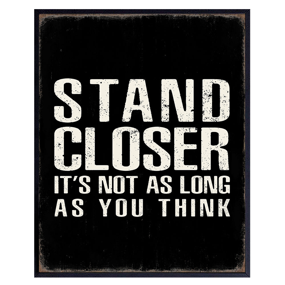 funny Quotes Bathroom Posters for Men - White and Black Bathroom Decor - Rustic Typography Wall Art for Man Cave - masculine Bathroom Wall Decor - funny Sayings Home Decor for Men&