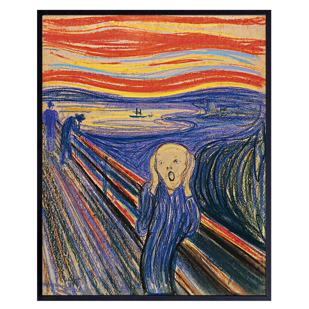 Edvard Munch The Scream Wall Art &amp; Decor - Gallery Wall Decor - Museum Poster 8x10 - Classic Art - Abstract Wall Art - Creepy Horror Scary Wall Art