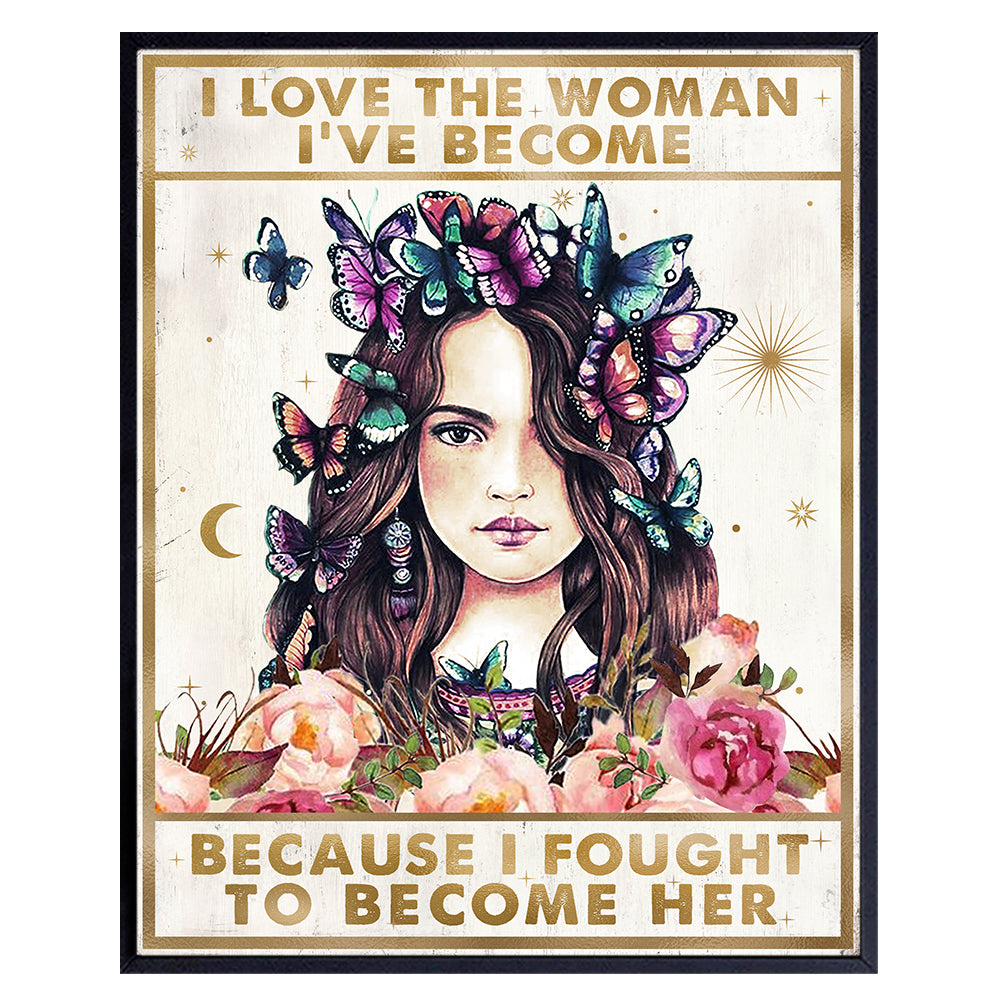 Inspirational quotes Butterflies Wall Decor - Women&