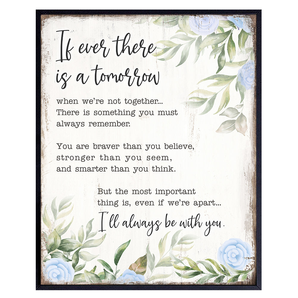A. A. Milne Quotes Motivational Wall Art - Inspirational Positive Quotes Posters - Uplifting Encouragement Gifts for Women - Rustic Country Bohemian Encouraging Boho Wall Decor Saying 8x10