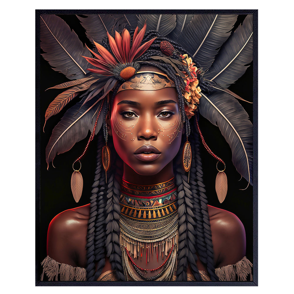 African Americans Black Art - Inspirational Black Woman African American Wall Art &amp; Decor - Boho-chic Black women Bedroom Office Living room Home Decor - positive Empowerment Room Decor Poster 8x10