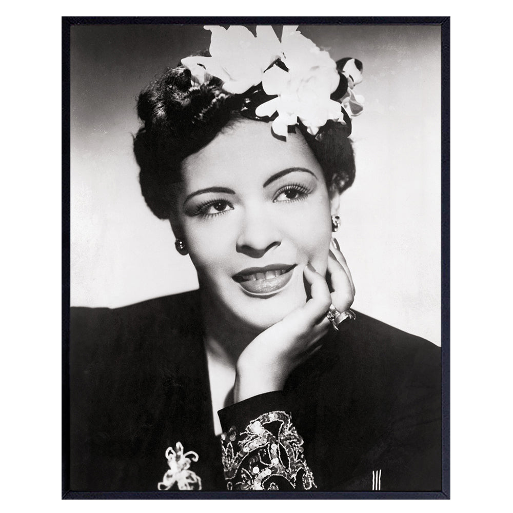 Billie Holiday Wall Art Picture - Billy Holiday Poster - African American Wall Art - Black History Wall Decor- Black Art - Vintage Black Culture Photo - Jazz Wall Art - Jazz Music - Musician Gifts