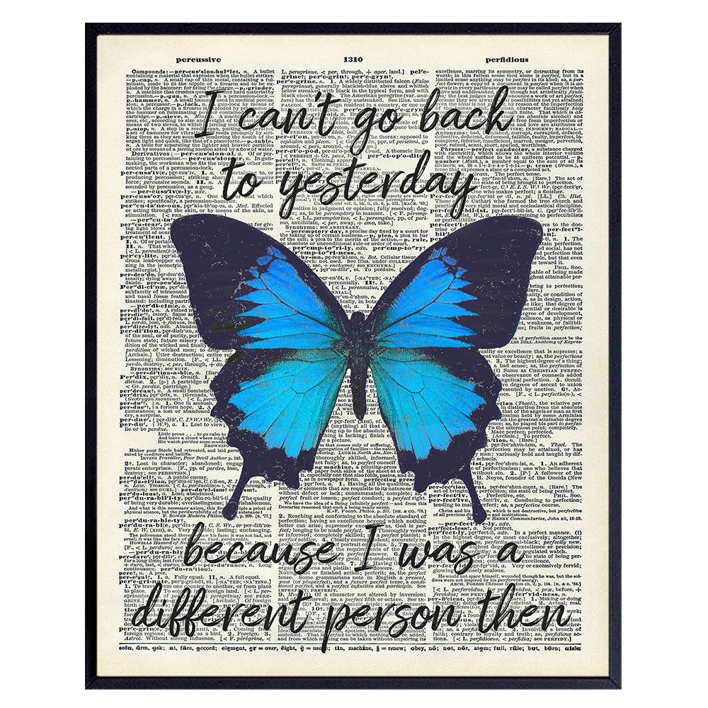Inspirational Wall Art - Inspirational Quotes Wall Art - Positive Quotes for Women - Blue Positive Quotes Wall Decor Poster - Encouragement Gifts - Inspirational Wall Decor - Yellowbird Art &amp; Design