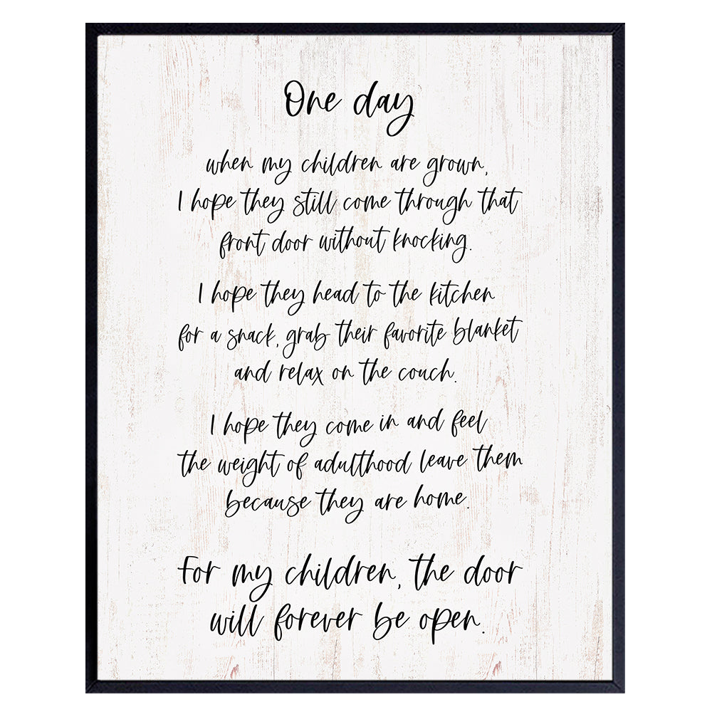 Inspiration Family Wall Art &amp; Decor - Family Signs for Home Decor - Farmhouse Bedroom, Family Room, Kitchen Boho Wall Decor - positive Inspirational Quotes Wall Decor for Women - Mother&