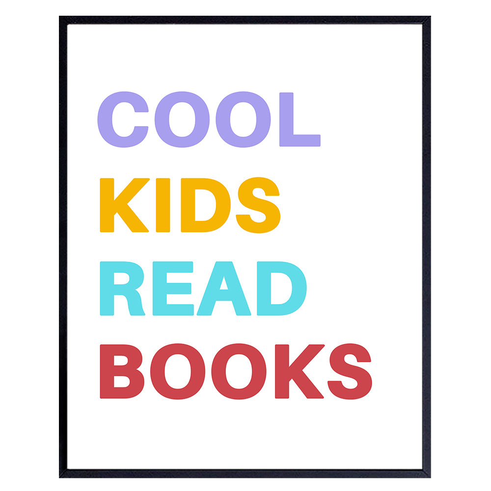 Family Wall Art &amp; Decor - Positive Quotes - Classroom Wall Art - Reading Wall Art - School Wall Decor - Teacher Supplies - Inspirational Motivational poster for Kids - Teacher Gift - UNFRAMED 8X10