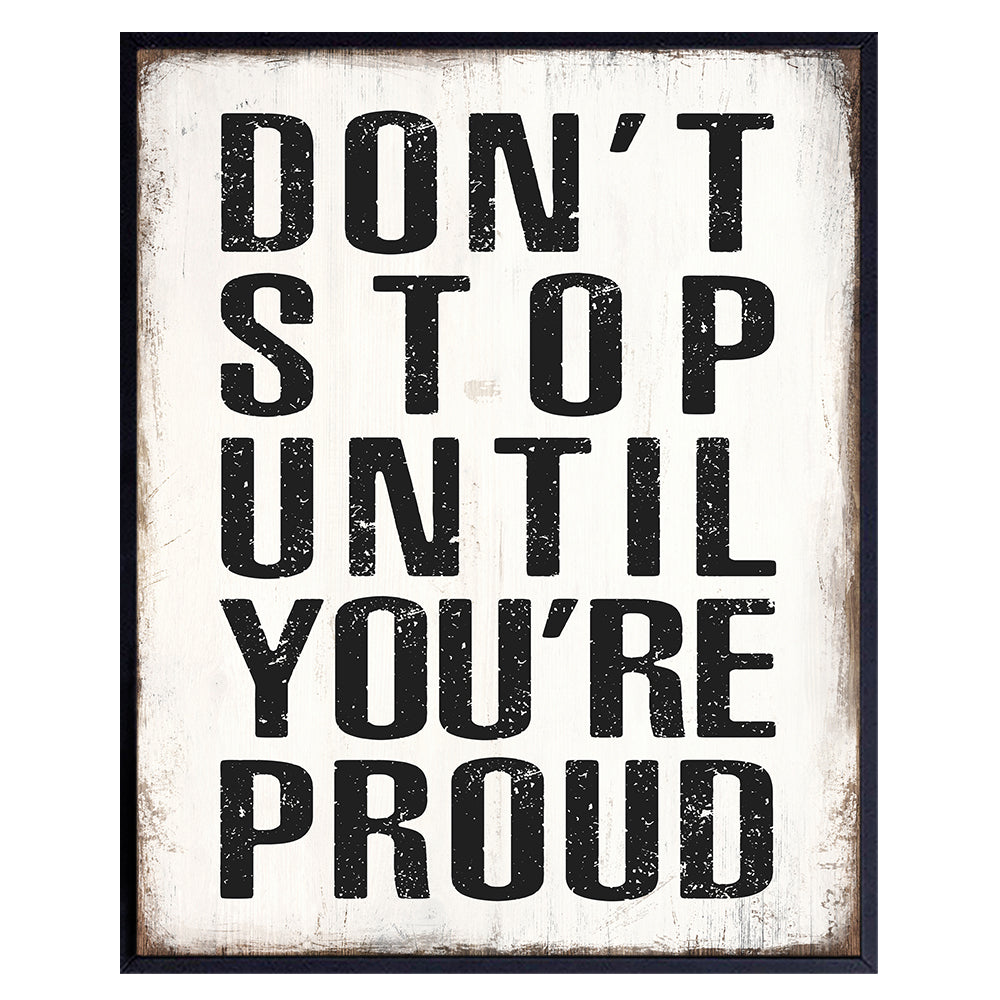 Motivational poster Wall Art Sayings - Inspirational Gifts for Men Women - Entrepreneur Wall Art - Don&