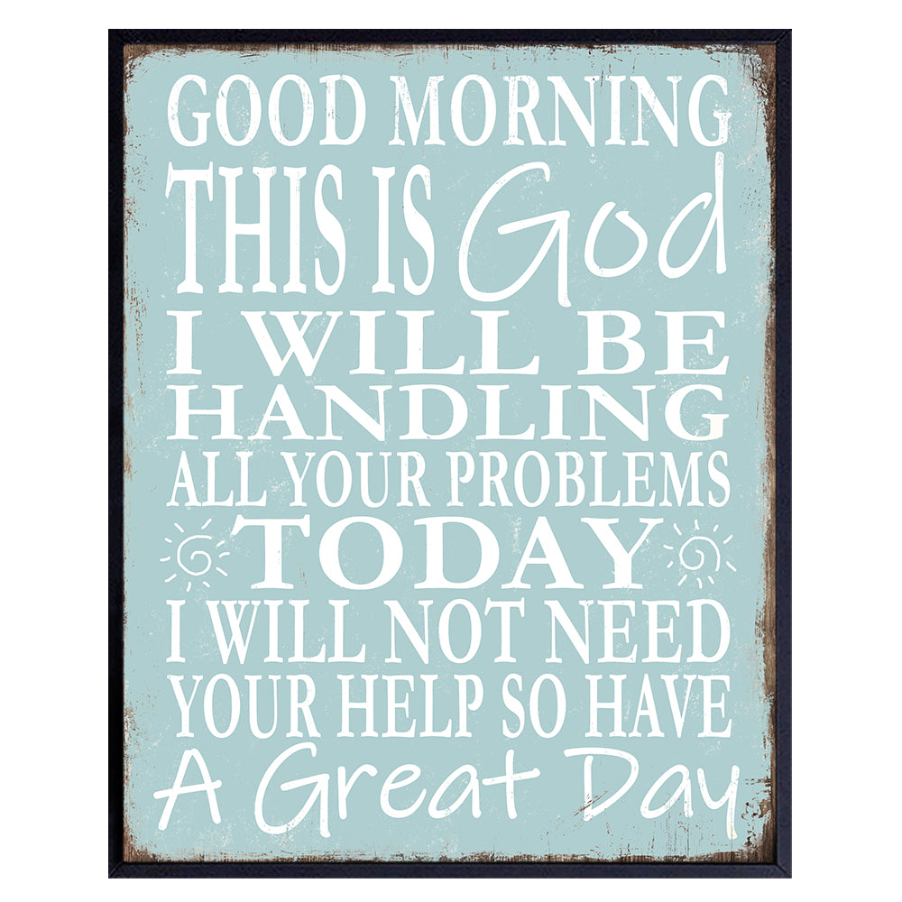 God Wall Decor - Religious Gifts for Women, Girls - Faith Wall Decor - Christian Gifts for Women - Church Decorations - Inspirational Quote Wall Decor - Catholic Gifts Women - Grateful Wall Art Sign