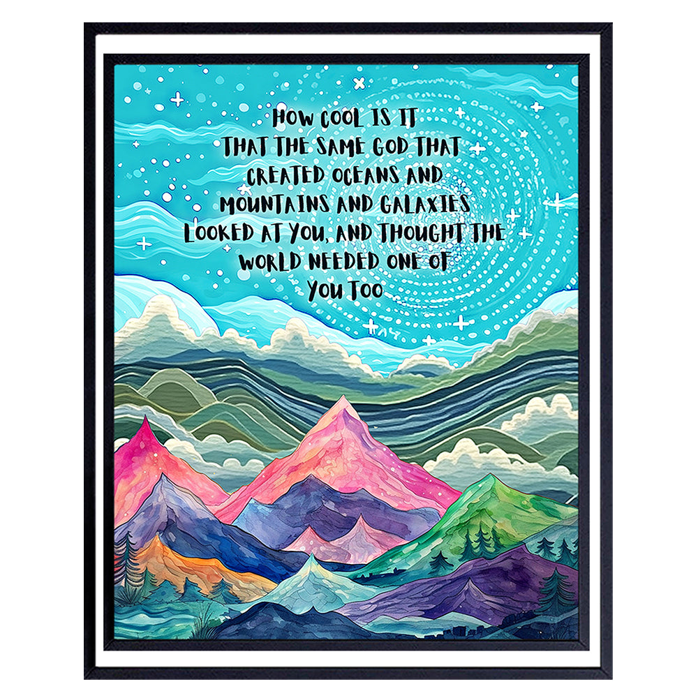 Christian art Kids Room Decor - Christian Wall Art &amp; Decor - Religious Gifts - Inspirational quote Poster - spiritual Decor - Baby Nursery Wall Decor - God Quotes Room Decor - Watercolor Art Print