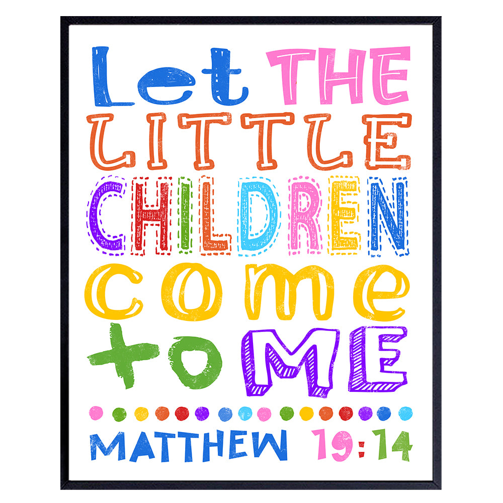 Religious Wall Decor For Kids - Christian Wall Art - Catholic Gifts for Women - Scripture Wall Art - Bible Verses Wall Decor- Little Boys Room Decor- Baby Nursery Decor- Girls Bedroom - God Wall Decor