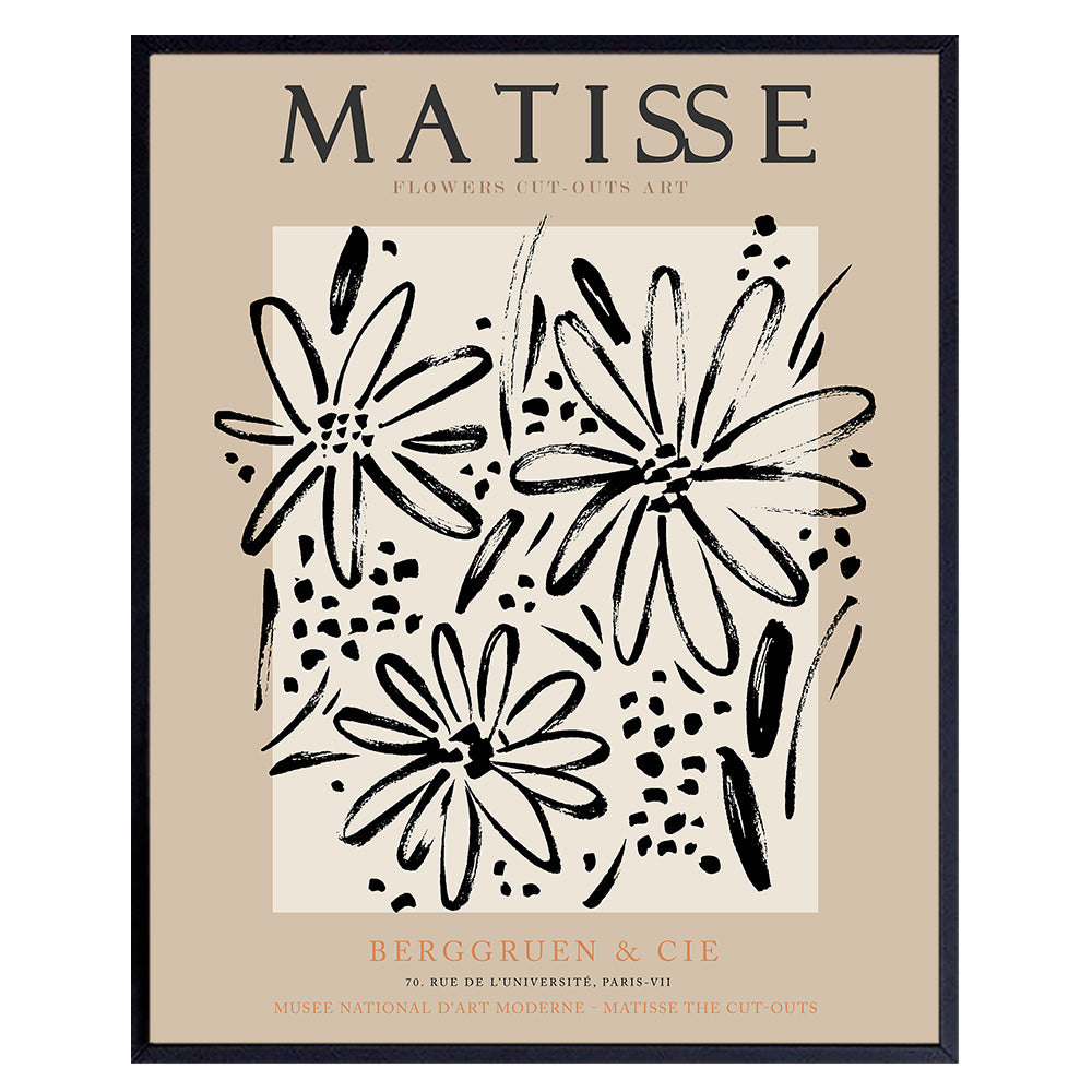 Matisse Wall Art &amp; Decor Poster - 8x10 Matisse Print - Aesthetic Pictures - Abstract Art - Minimalist Wall Art - Gallery Wall Art - Mid Century Modern Wall Decor - Museum Poster - Henri Matisse