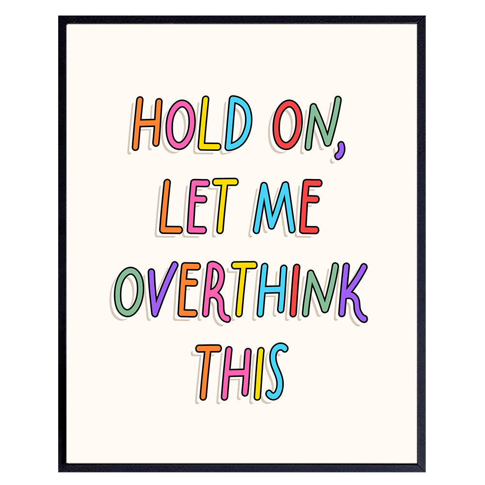 funny Trendy Office Wall Art - Preppy Wall Decor - Cute Aesthetic Room Decor for Women Girls Teens Home Office - Pop art Wall Decor - Funky Wall Art - Indie Room Decor - Retro style Eclectic Poster
