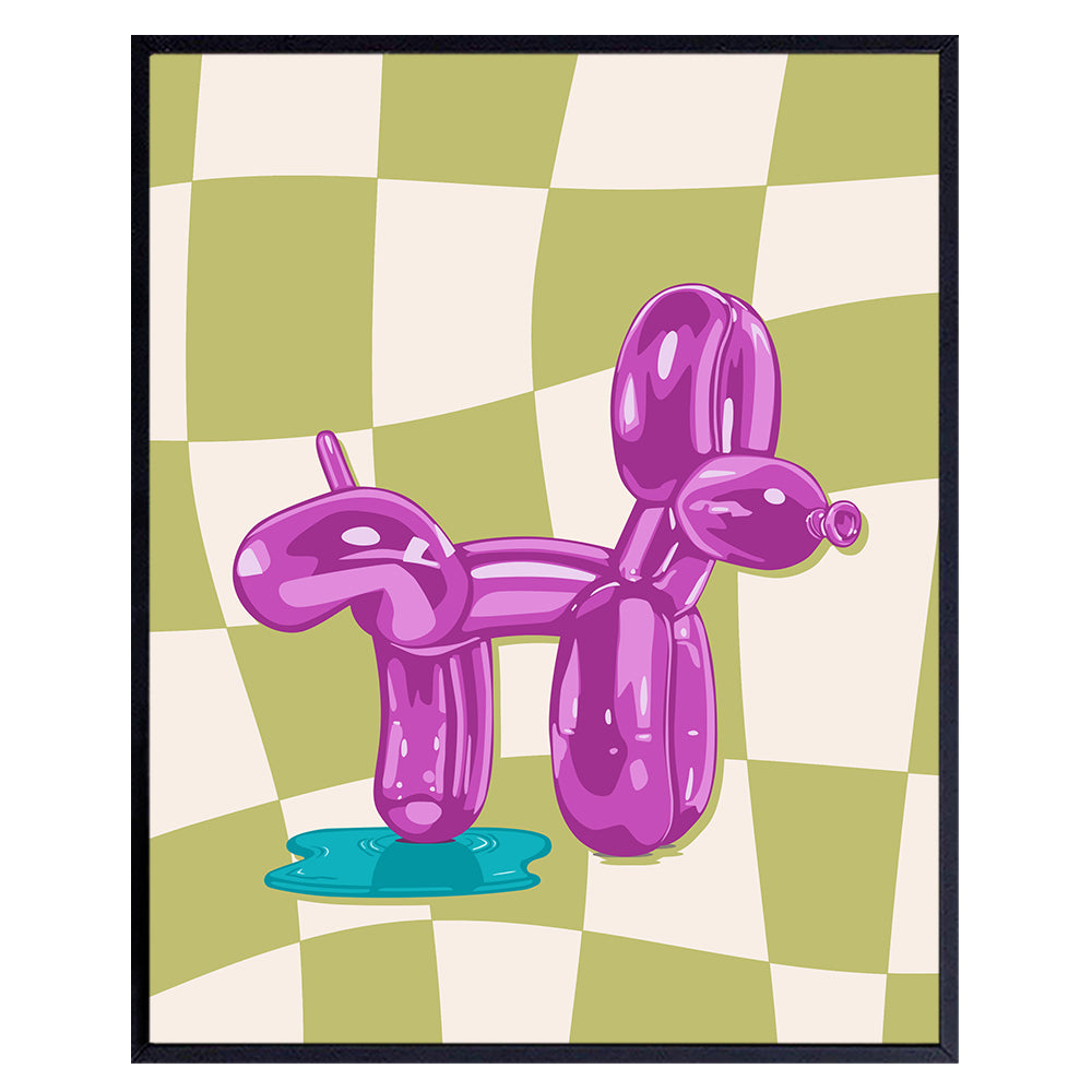 Kids Bathroom Accessories - Cute Bathroom Decor - Modern Bathroom Aesthetic - Chic Fun funny Bathroom Poster - Teal Green Purple Bathroom Wall Art &amp; Decor Pictures - Preppy Powder Room Restroom Sign