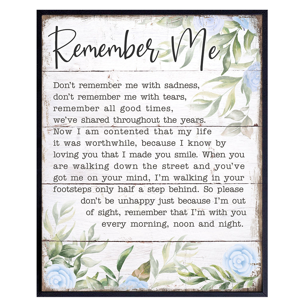 Bereavement Gifts - Remembrance Gifts - Pet Dog Cat Memorial Gifts - Encouragement Gifts - Inspirational Uplifting Positive Quotes Wall Art Decor - In Loving Memory Gifts- In Memory of Loved One Gifts