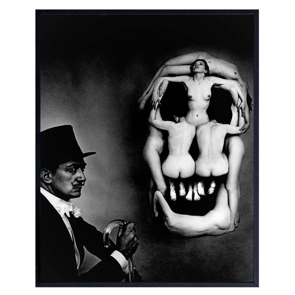 Salvador Dali Wall Art &amp; Decor - Salvador Dali Prints - Surrealism Wall Art - Aesthetic Room Decor - Gallery Wall Art - Museum Poster - Skull Decor Photo - Optical Illusion - Goth Gothic Home Decor