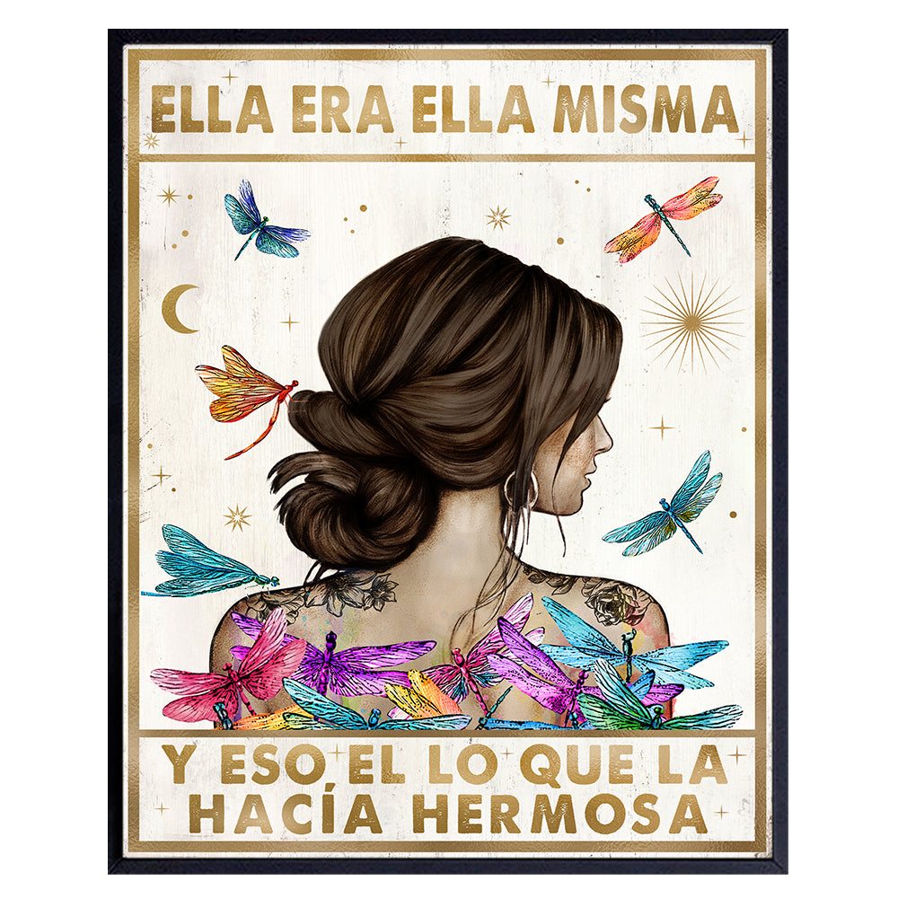 Mexican art Inspirational Wall Decor for Women, Girls - Regalos Para Mujer - positive Quotes Wall Decor - Decoracion Para Mujer - Spanish Decor Inspirational quote, Motivational poster, Latino Chicano