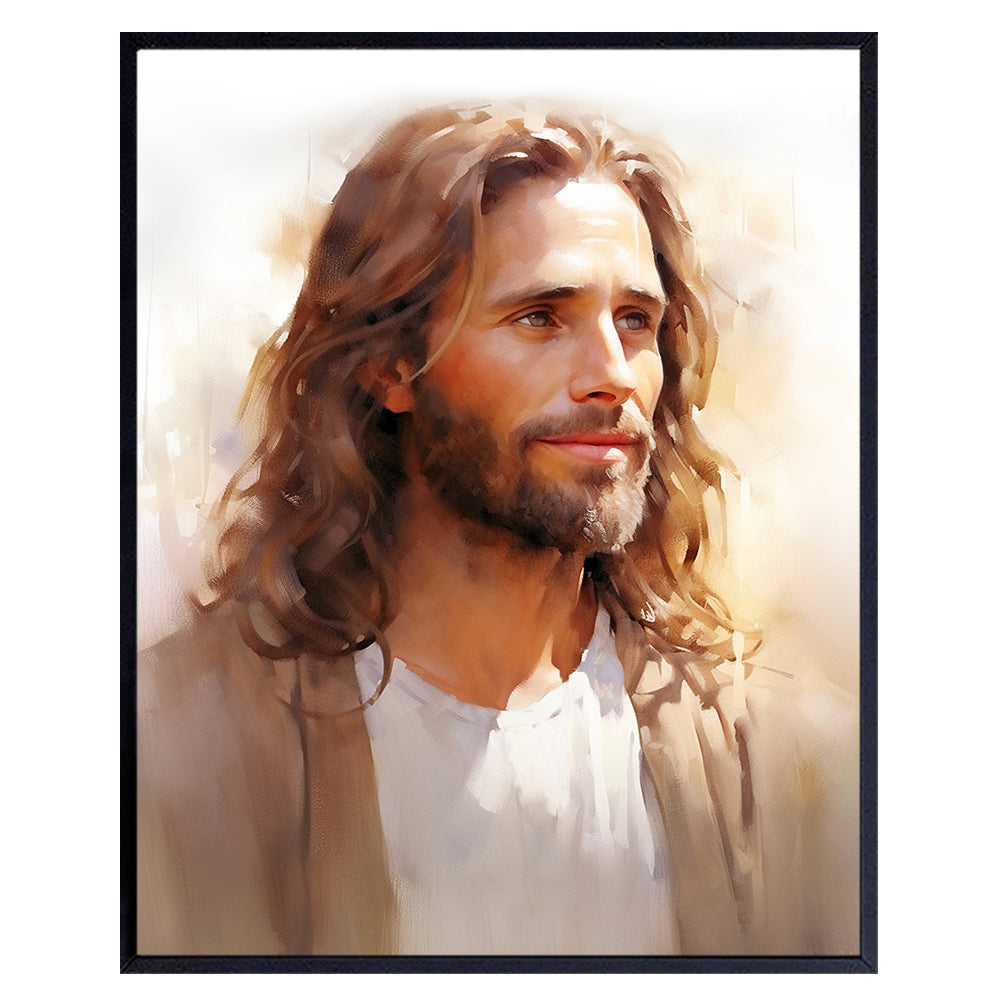 inspiring Jesus Wall Art &amp; Decor - Christian Gift for Women Men - Religious Faith Motivational poster - Jesus Christ Picture Painting - Jesus Wall Decor - God Home Decor - spiritual Wall Decor