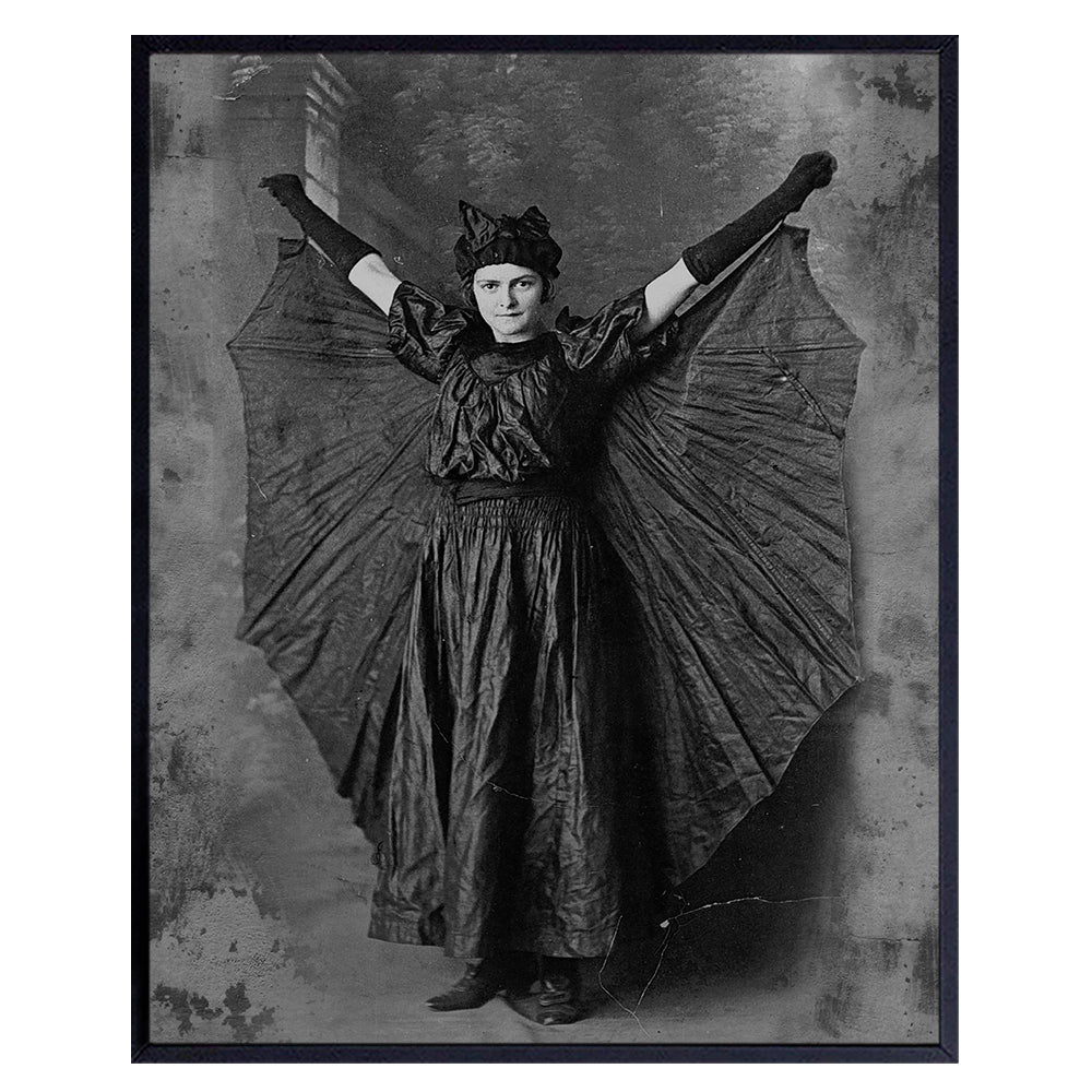 Witchy Wall Art &amp; Decor - Witch Decor - Wicca Decor - Pagan Gifts Supplies - Bat Wall Decor - Gothic Wall Art - Goth Room Decor - Witchcraft Decor - Wiccan Decor - Creepy Scary Vintage Picture Photo