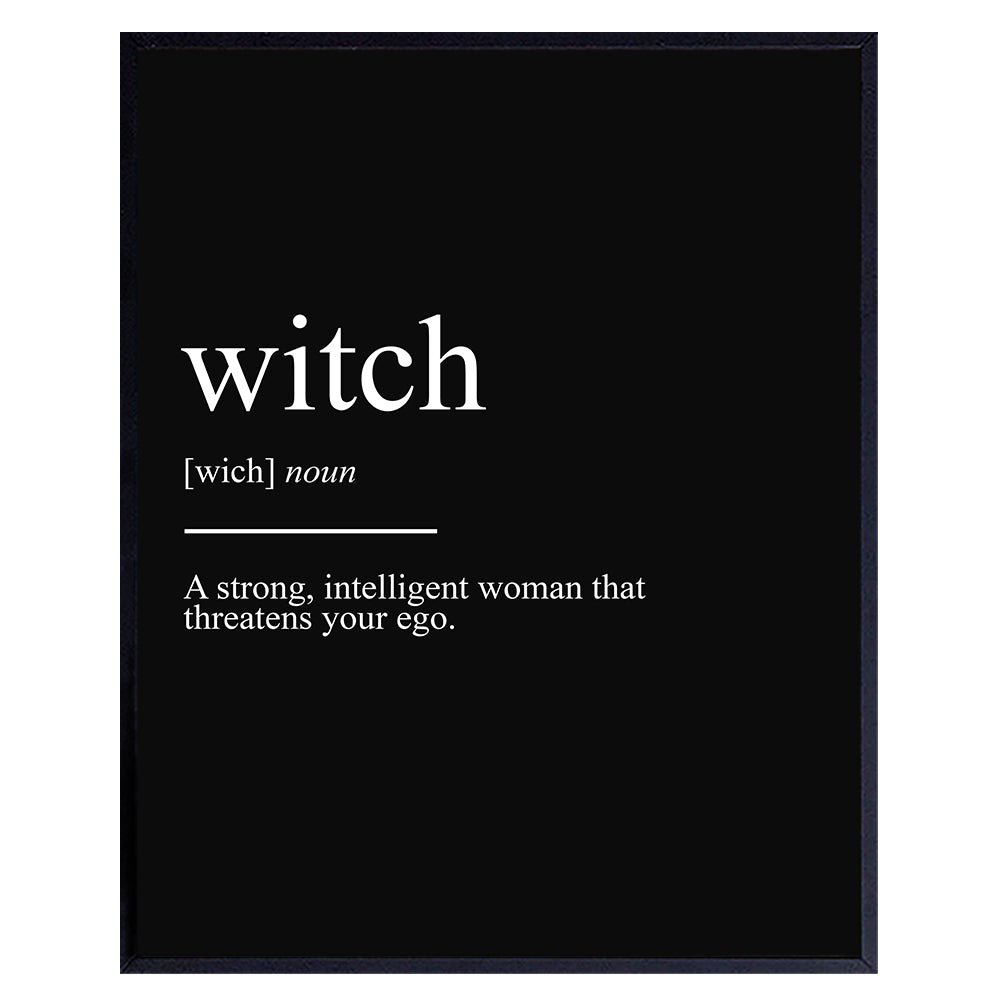 Witch Pagan Wall Art &amp; Decor - Wicca Wiccan Witchcraft Altar Supplies - Gothic Home Decor - Goth Room Decor Poster Print - Black Magic Wall Decor - Witchy Gifts for Women