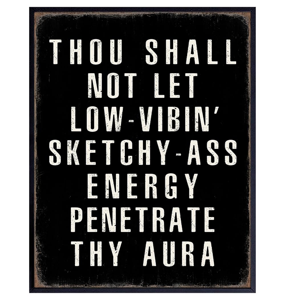 Motivational quote Wall Art &amp; Decor - Funny Quotes Wall Art - Funny Saying Man cave Sign - Inspiration Home Office Decor - positive Quotes Wall Art - Black and White Wall Decor Posters for Men