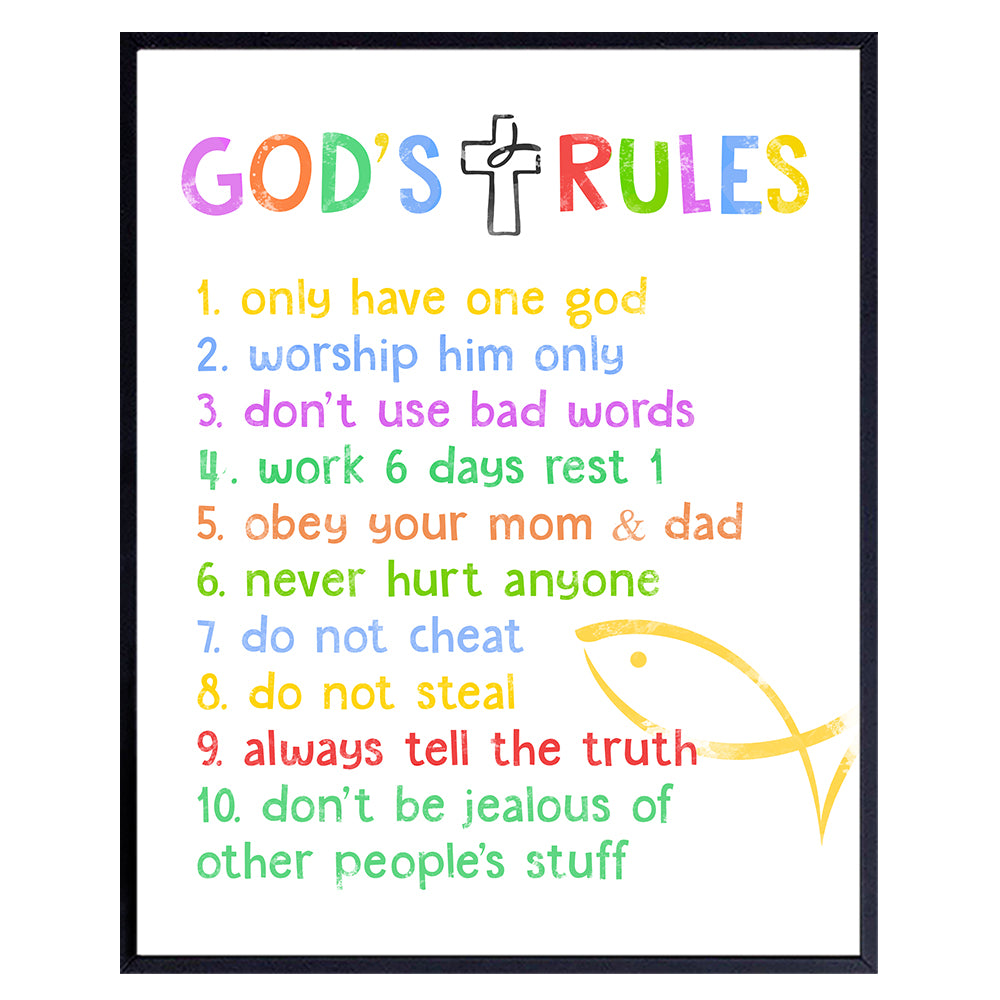 Religious Scripture Wall Art - Bible Verse Kids Poster - Christian Nursery Decor - Kids Room Wall Art - Pastel Colors Poster - Faith, Religion Art - Child&