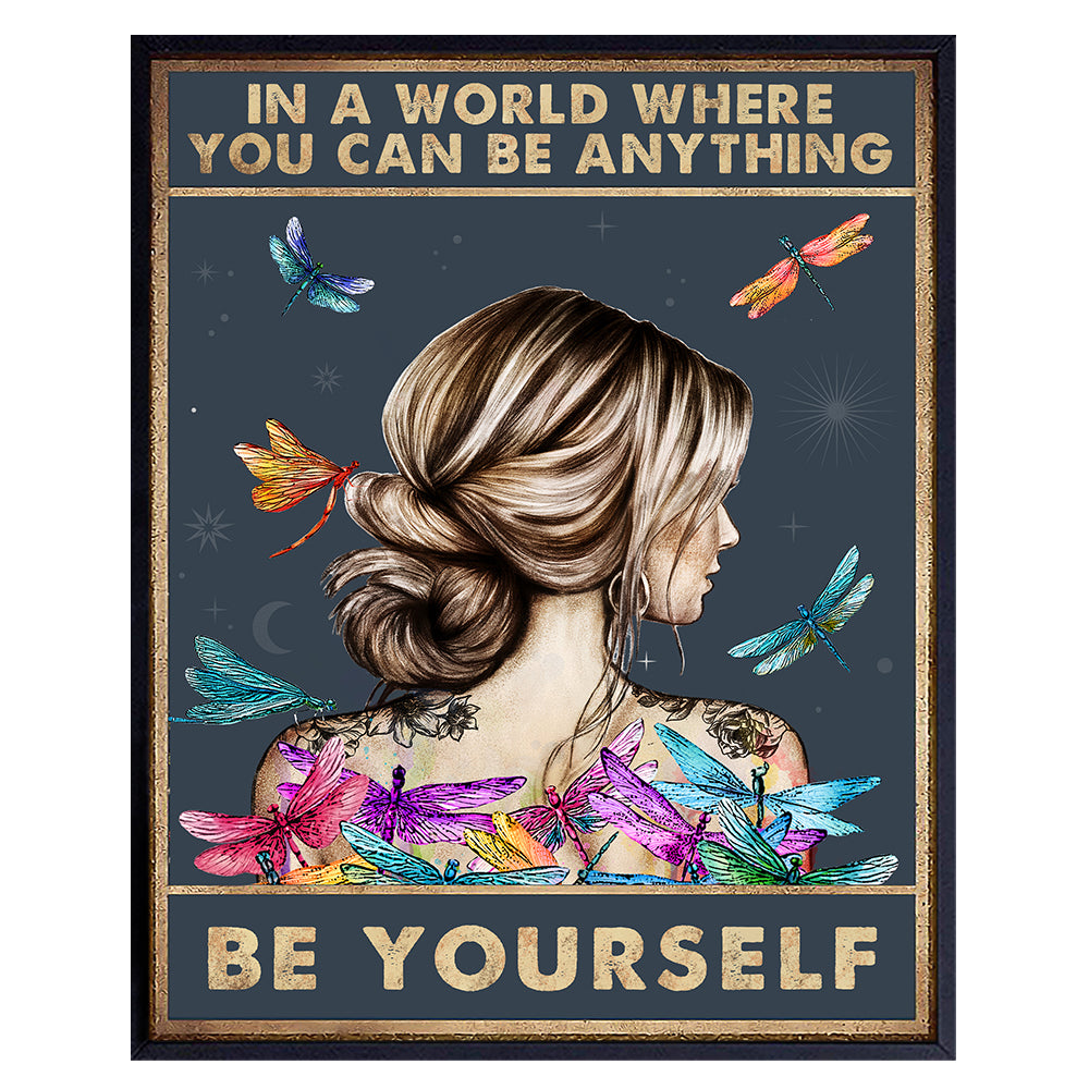 Boho Wall Art Love &amp; Decor - Motivational poster - positive affirmation - Inspirational quote Wall Decor for Women, Teen, Girl - Boho-chic Room Decor - Encouraging Gifts - positive Sayings
