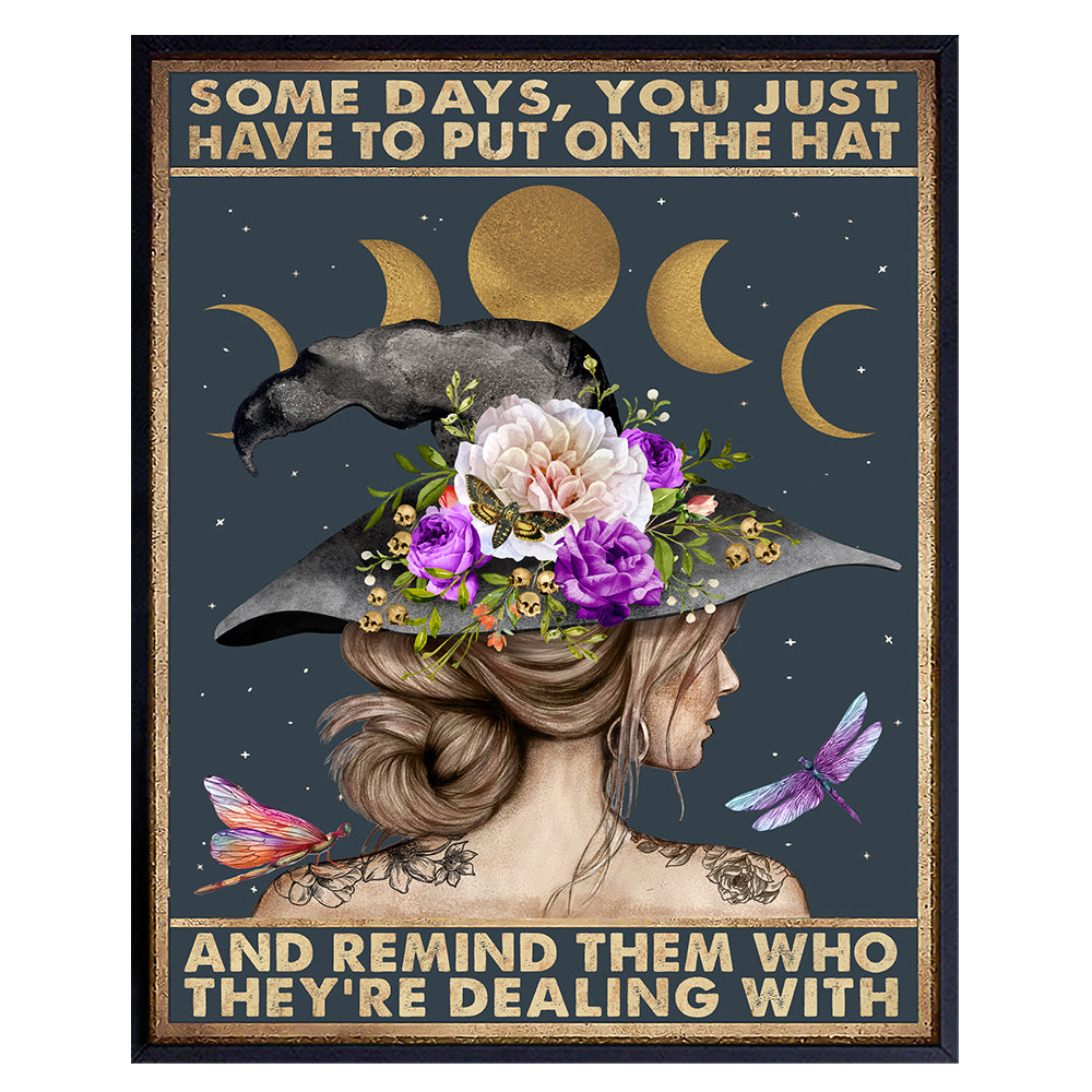 Bohemian Wall Art For Women - Witch Wall Decor for Woman, Girl - funny Sayings Hippie Room Decor - Gothic Wall Art - Wicca Decor for Pagan Gifts - Boho-chic Wall Decor - Witchy Gifts for Women